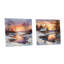 «Sunrise Charm In Winter - Sunrises Sunset», ensemble de 2 peintures murales en acrylique-338293493
