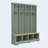 Farmhouse Hall Tree with 8 Hooks, Storage Bench & Open Compartments, Mint Green-971754450