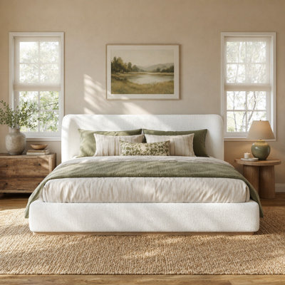 Low-Profile Upholstered Platform Bed