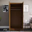 Arkadij 2 Door High Gloss Manufactured Wood Wardrobe With Internal Shelf and Hanging Rail-1568472799