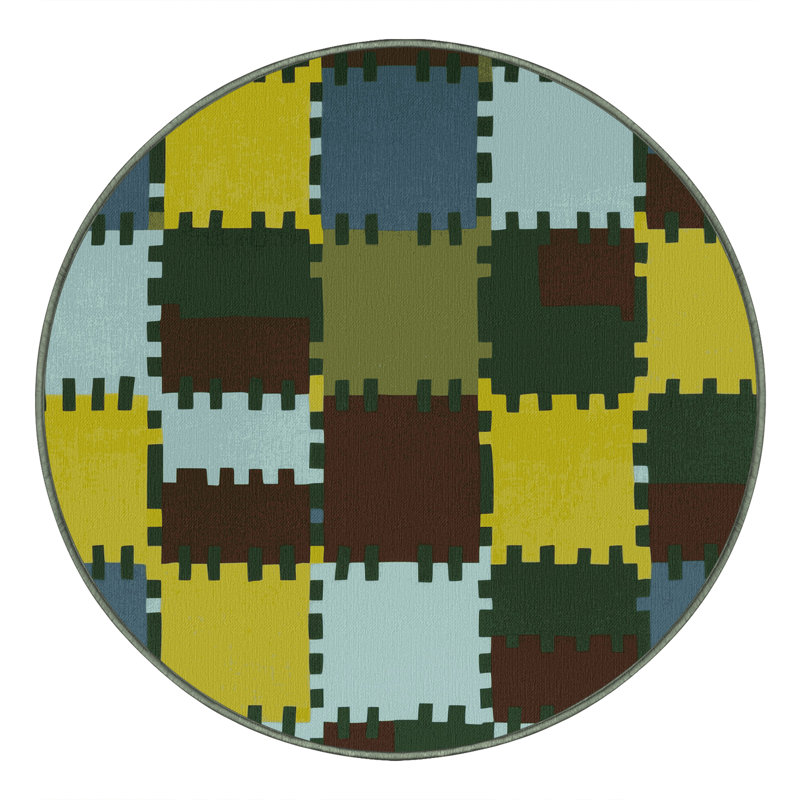 Tapis uni Pixelated, Rond 6 pi