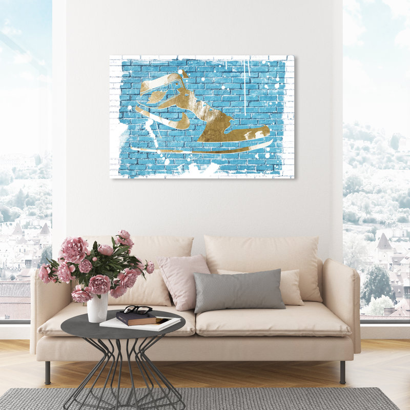 Stylish Sneaker Graffiti - Impression sur toile, Toile tendue, H 30 po x l 45 po