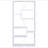 8-shelf White Geometric Bookcase-1958324634