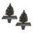 2 Rustic Pinecone Inspired Stocking Hooks