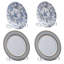 4 Piece Decorative Clear Acrylic Plates Wall Display Rack
