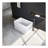 Acrylic Freestanding Bathtub ,Spacious rectangle Shape, Gloss White Finish, Chrome Overflow