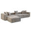 Canapé modulaire en velours côtelé 4 pièces Nikodemos-1724758379