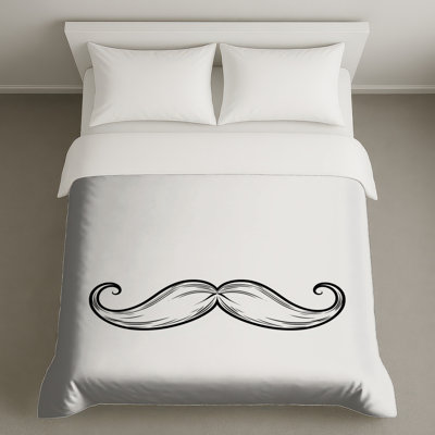Housses de couette recourbées de moustache noire