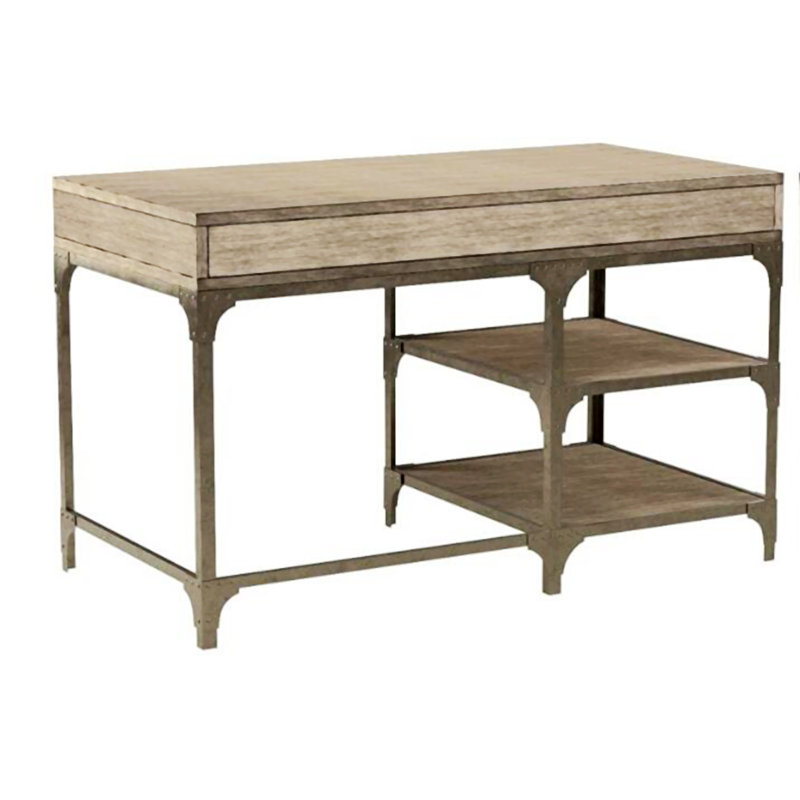Killeen Rectangular Writing Desk, Antique Natural