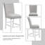 Ensemble de 2 chaises élastiques à hauteur de comptoir en velours élizaveta (ensemble de 2)
