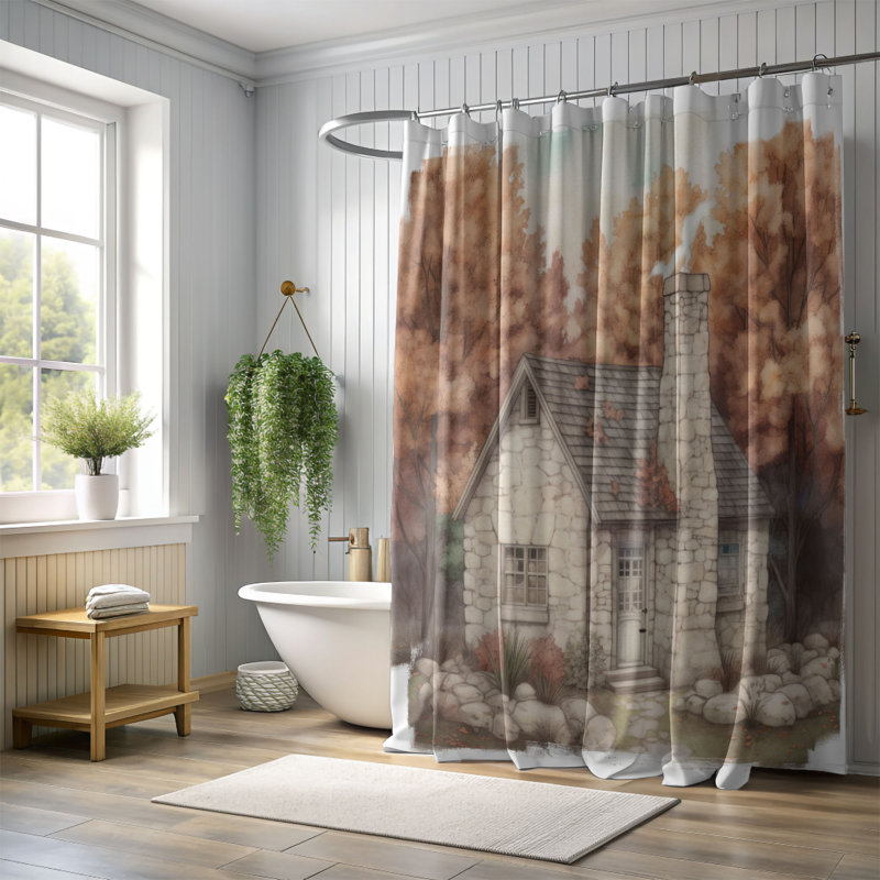 Rapoza Shower Curtain, 74"H x 71"W