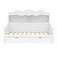 Lit de jour simple rétro avec deux tiroirs de rangement et tablettes de tête de lit Retro-1660123736