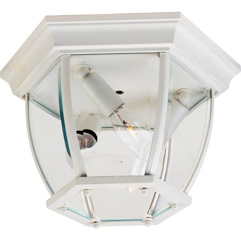 Plafonnier encastré d'extérieur 3 lumières Aquilar, Blanc