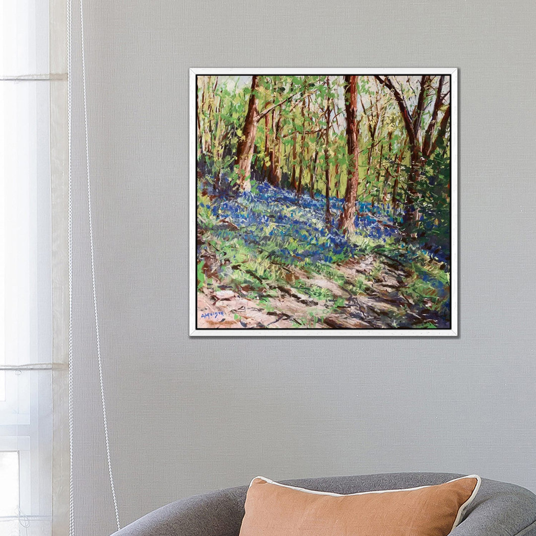 Blue Wood von Andrew Moodie - Galerie-verpackte Leinwand Giclée auf Leinwand