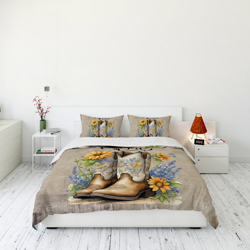 Modern & Contemporary Polyester Duvet Cover, King Duvet Cover + 2 King Shams