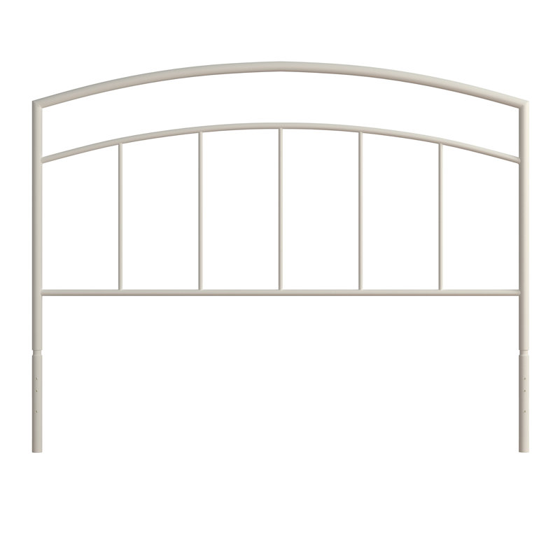 Amielle Metal Spindle Headboard Only, Double, Blanc texturé