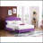 Transitional Purple Upholstered Full Bed