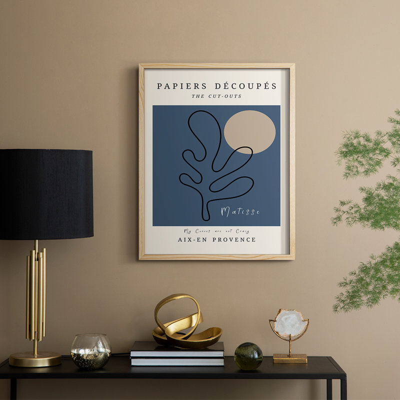 Matisse CECL XXII, reproduction d'art encadrée - bois massif, H 11 po x l 9 po, Naturel