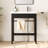 Deervalley 28"W x 34.5"H Freestanding Laundry Sink with Integrated Washboard and Black Metal Frame