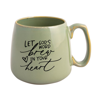 Tasse «Let God Word Brew Designer» en céramique - Contient 15 oz