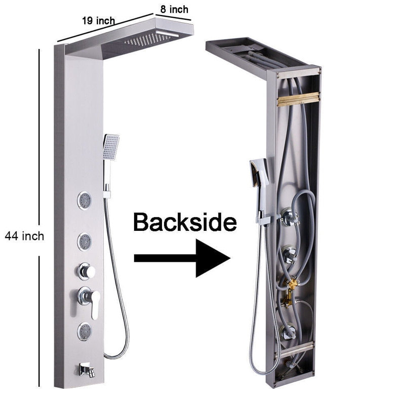 44'' Shower Panel with Fixed Shower Head