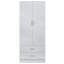 Eva High Gloss 2 Door + 2 Drawer Wardrobe - H: 180cm x D: 47cm x W: 76cm-27474052