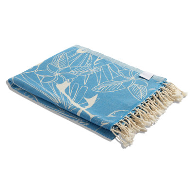 Serviette de plage et de bain en coton biologique Antalya Tropical Flamingo