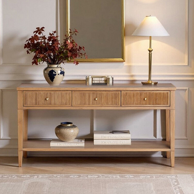 Console American Country, Bois naturel