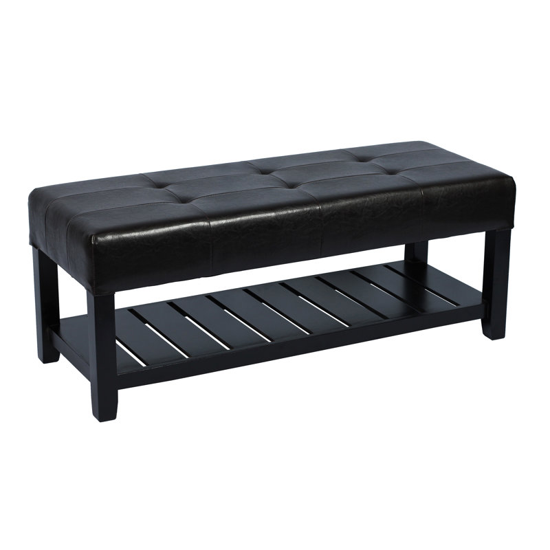 Faux Leather Upholstered Storage Bench