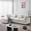 Canapé modulaire de 105 po en tissu de chenille rembourré de 105 po, canapé 3 places avec repose-pieds beige-1917622905