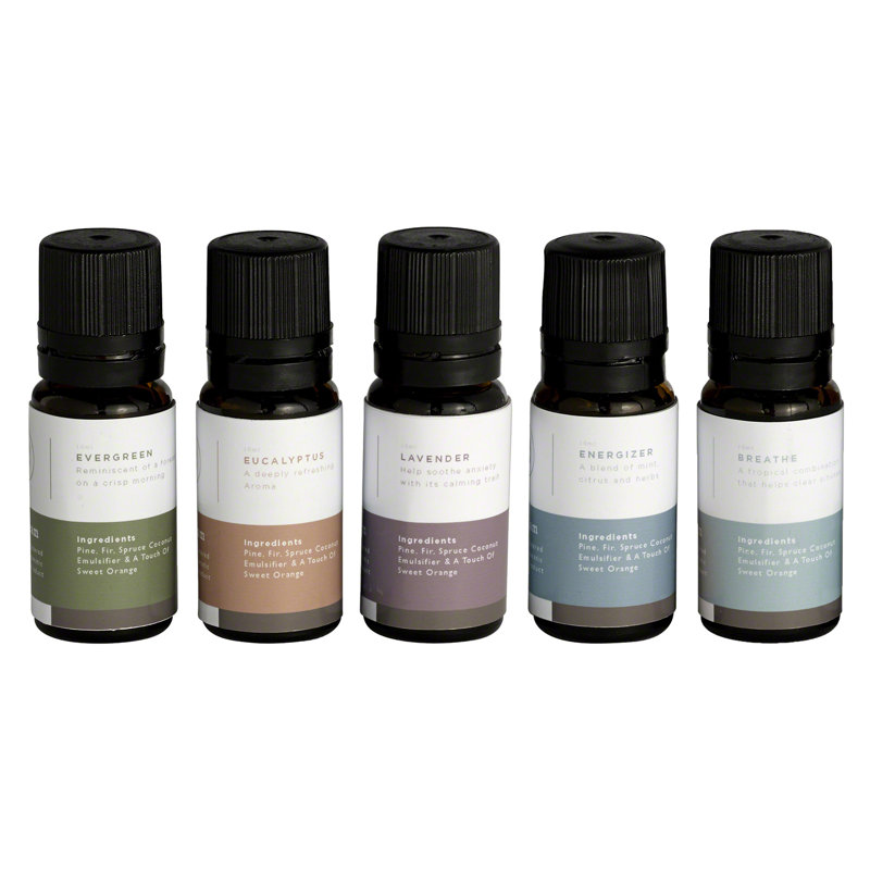 Ensemble 5 pièces d'huiles essentielles 10 ml