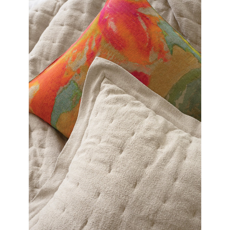 Jonah Linen Natural Quilted Sham, Standard