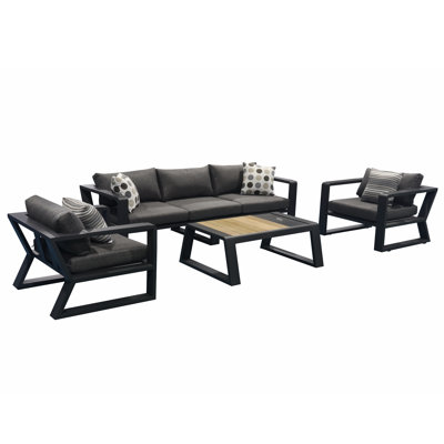 Exee Outdoor 4 - Piece Teak Conversation Set