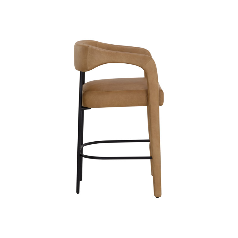 Upholstered Stool with Solid Wood Frame,  Counter Stool (26.50" Seat Height)