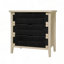 Buffet 3 tiroirs avec tablettes réglables, armoire de rangement avec tiroirs décorés de corde tissée à la main pour le vestibule de la cuisine du salon