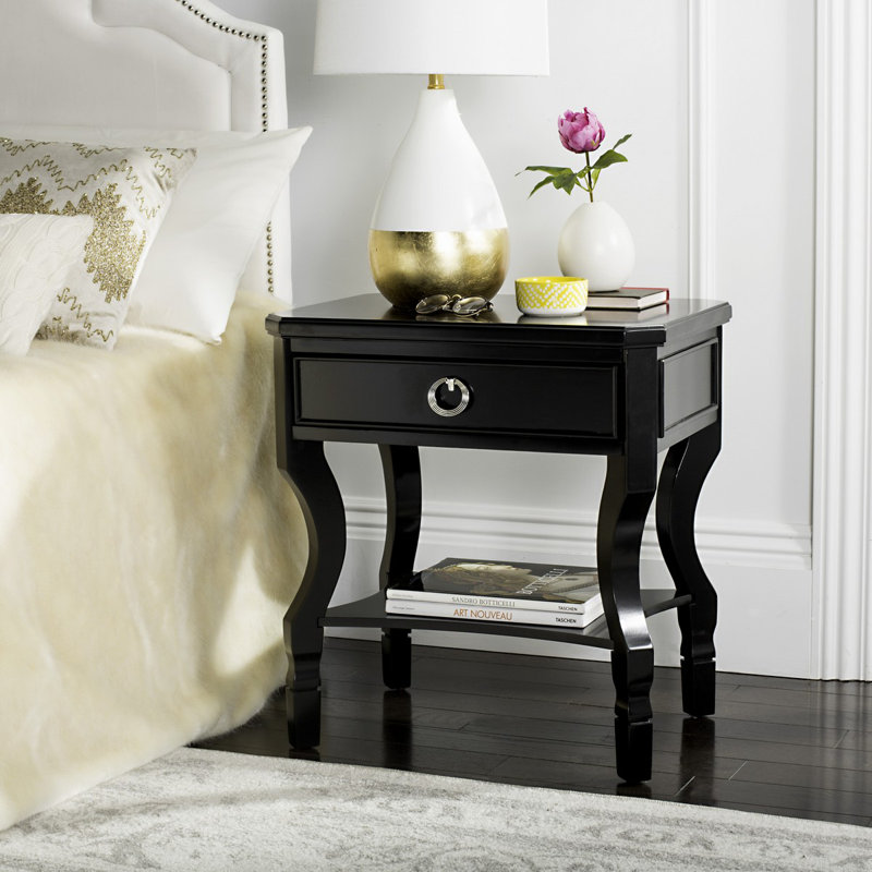 Table de chevet 24 po Elegant Desirat, Noir