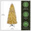Yellow Fir Flocked/Frosted Christmas Tree with LED Lights-67402658