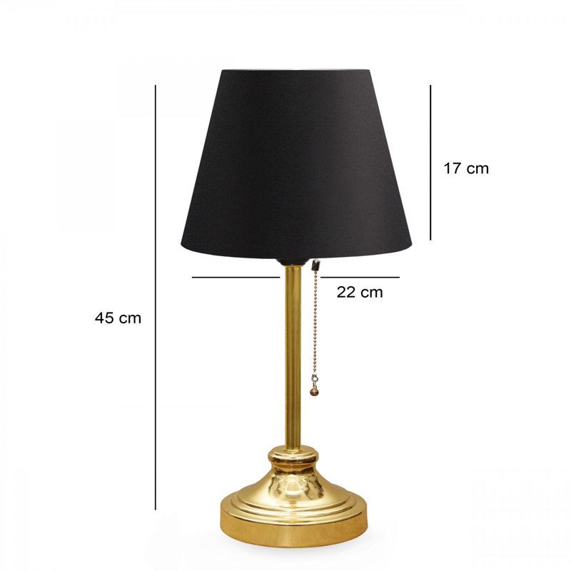 Lampe de table en métal, Noir