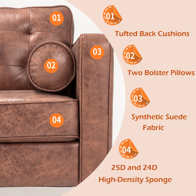 Carsdale 4 Seater Faux Leather Sofa