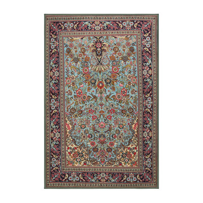 Tapis traditionnel rouge / bleu / beige Tamica