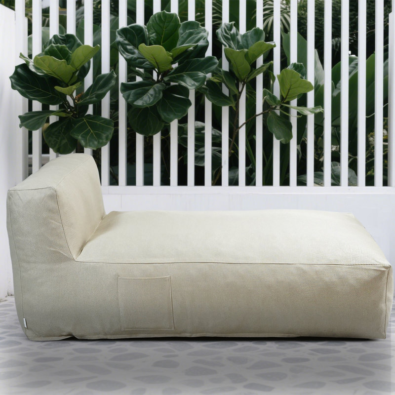 Ivory Outdoor Chaise Lounge, Ivory