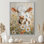 Doulton Cow Daisies With Hibiscus IV - Art mural sur toile de vache