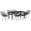 7 Piece Garden Dining Set Poly Rattan-1832395499