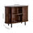 Coffee Bar Cabinet, Mid Century Fluted Coffee Bar Table, Buffet Stand Cabinet with 2 Sliding Doors, Sideboard Buffet Station for Living Room, Entryway, Kitchen, 39.3 x 15.7 x 29.5 in, Walnut