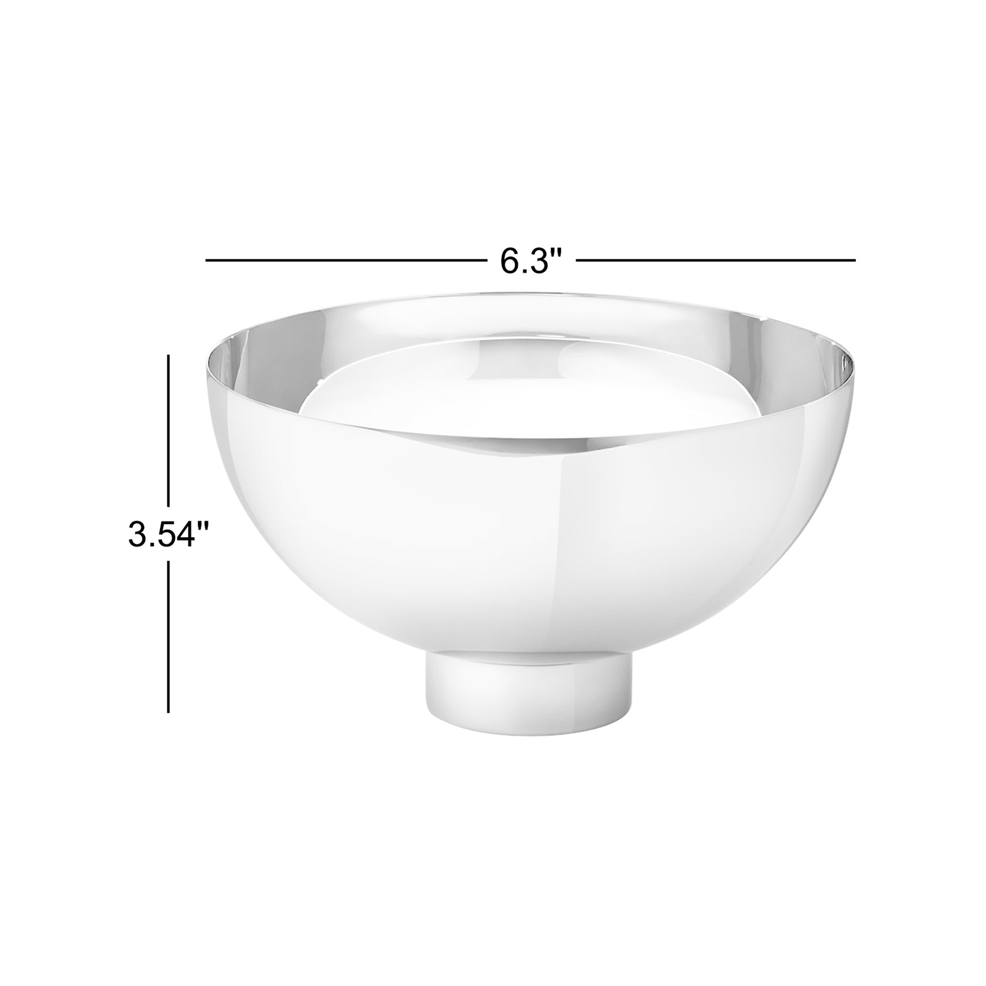 Ilse Stainless Steel Sleek Decorative Bowl in Mirror Polished