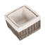 Square Lined Wicker 2 Piece Storage Basket Set
