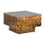 Square Gold Aluminium Coffee Table with Hammered Finish-913982625-913982650-913982653