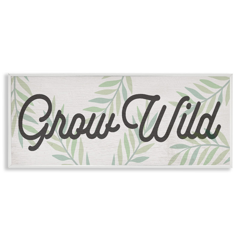 Giclée encadrée Subtle Grow Wild, design par Lil 'Rue, H 10 po x l 24 po, Estampe numérique encadrée blanc bord de mer