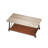 Coffee Table with Wood Top & Metal Legs & Storage Shelf