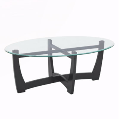Oval Glass Coffee Table